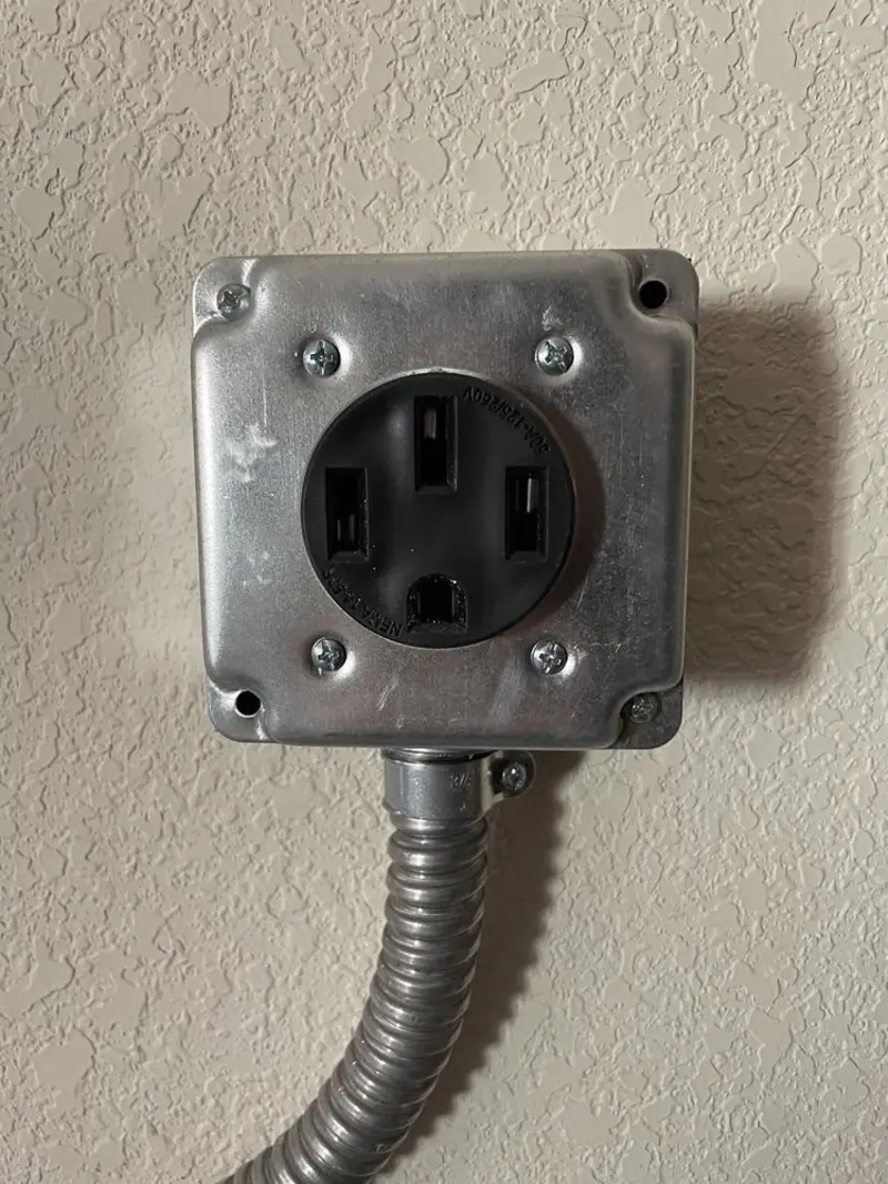 NEMA 14-50 outlet installed for Electrical Panel Upgrade in Bonita Springs